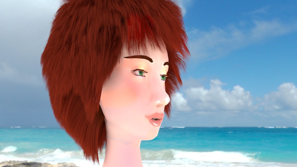 Blender Hair Particles in Wind Force preview image 2